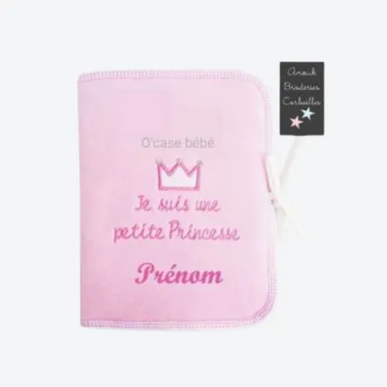 Protège carnet de santé bébé avec pochettes rangement