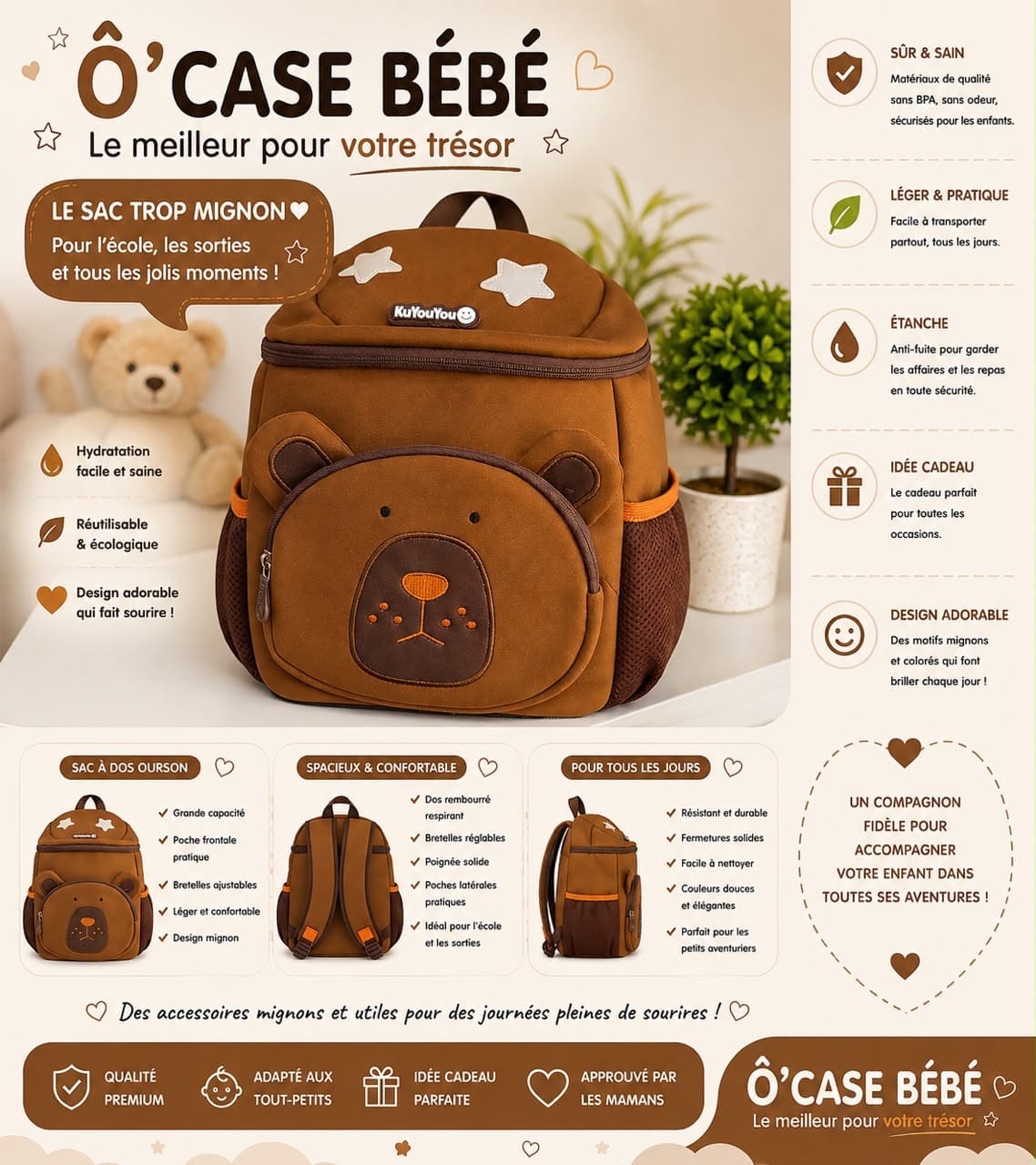Sac à dos enfant zm baby 7mil