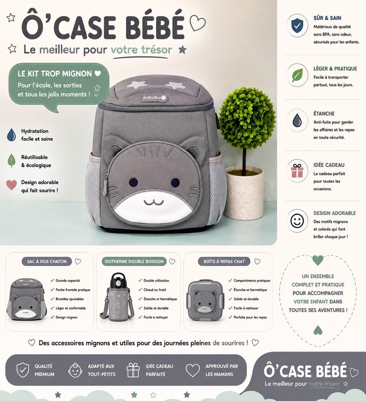 Sac à dos enfant zm baby 7mil