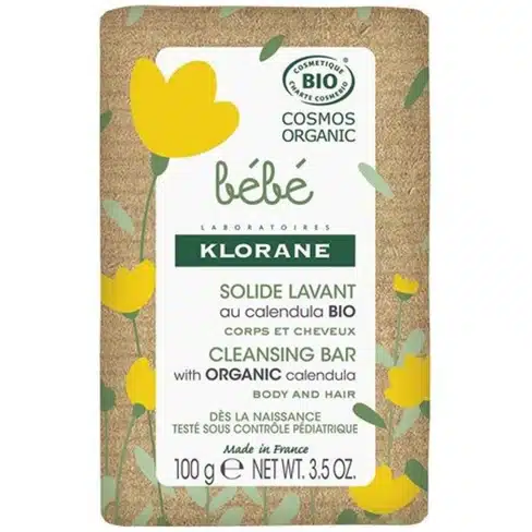 Savon doux protecteur Klorane bébé calendula apaisant
