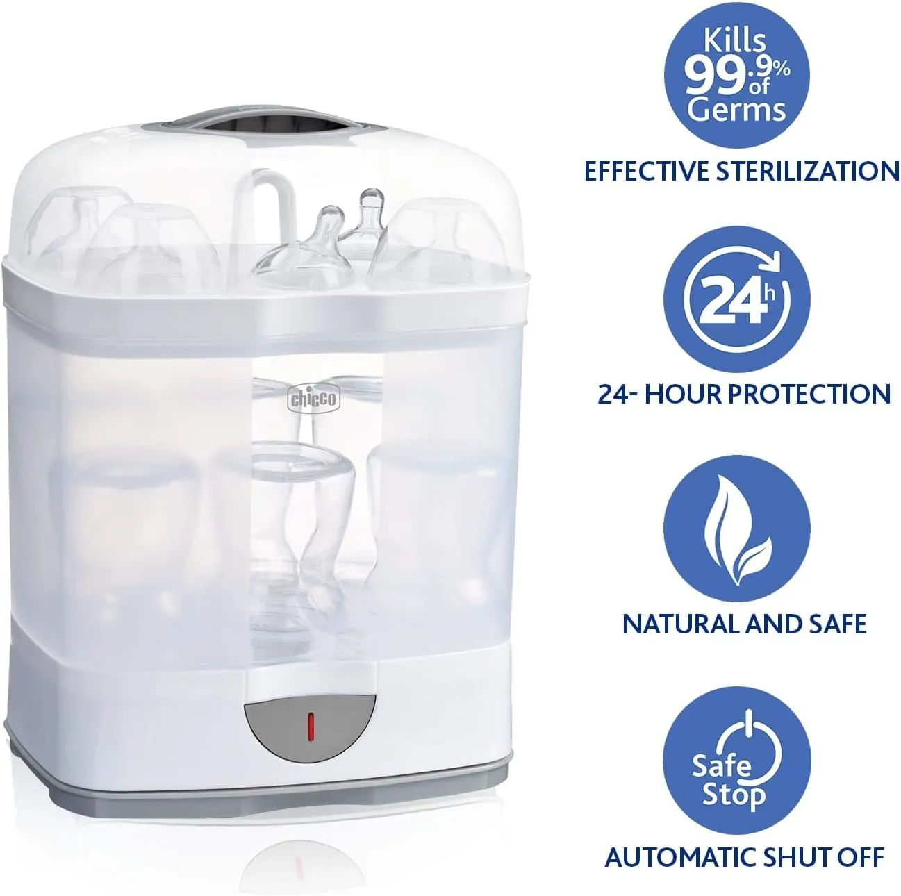 Stérilisateur biberon vapeur 2 en 1 - Hygiène optimale